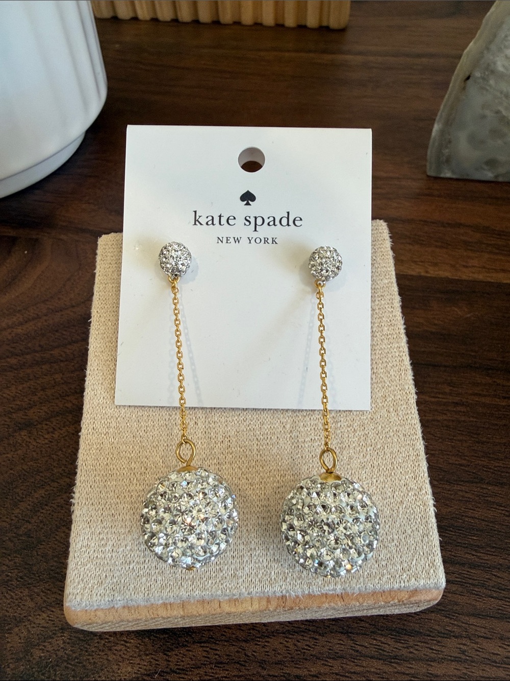 Kate Spade Crystal Drop Razzle Dazzle Statement Earrings - Gold & Silver